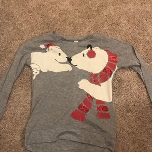 Grey sweater with two polar bears